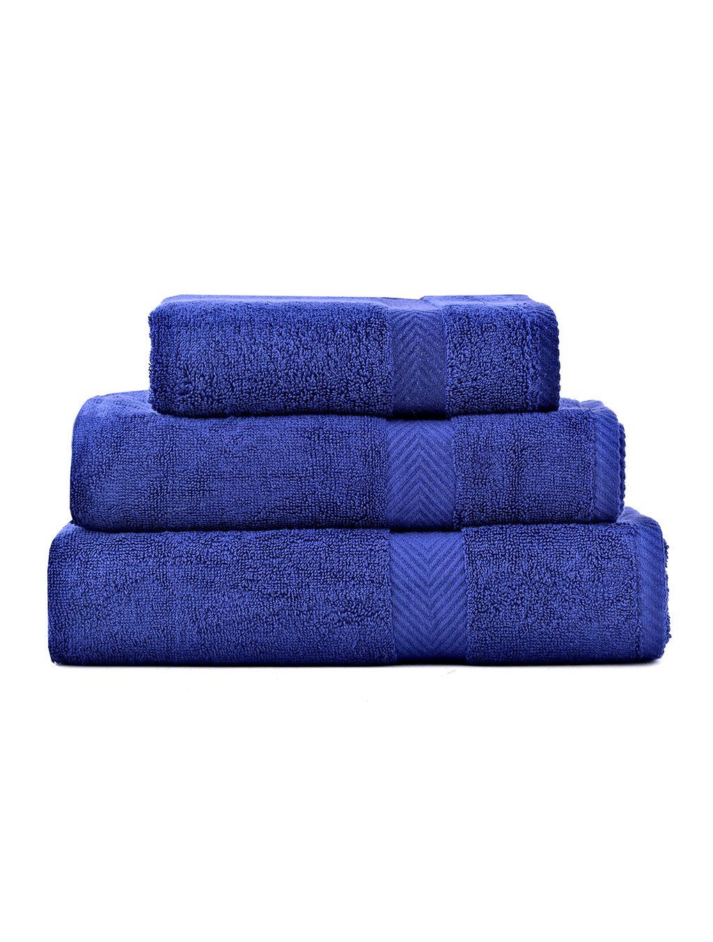 Towels Plain D/Blue Dyed