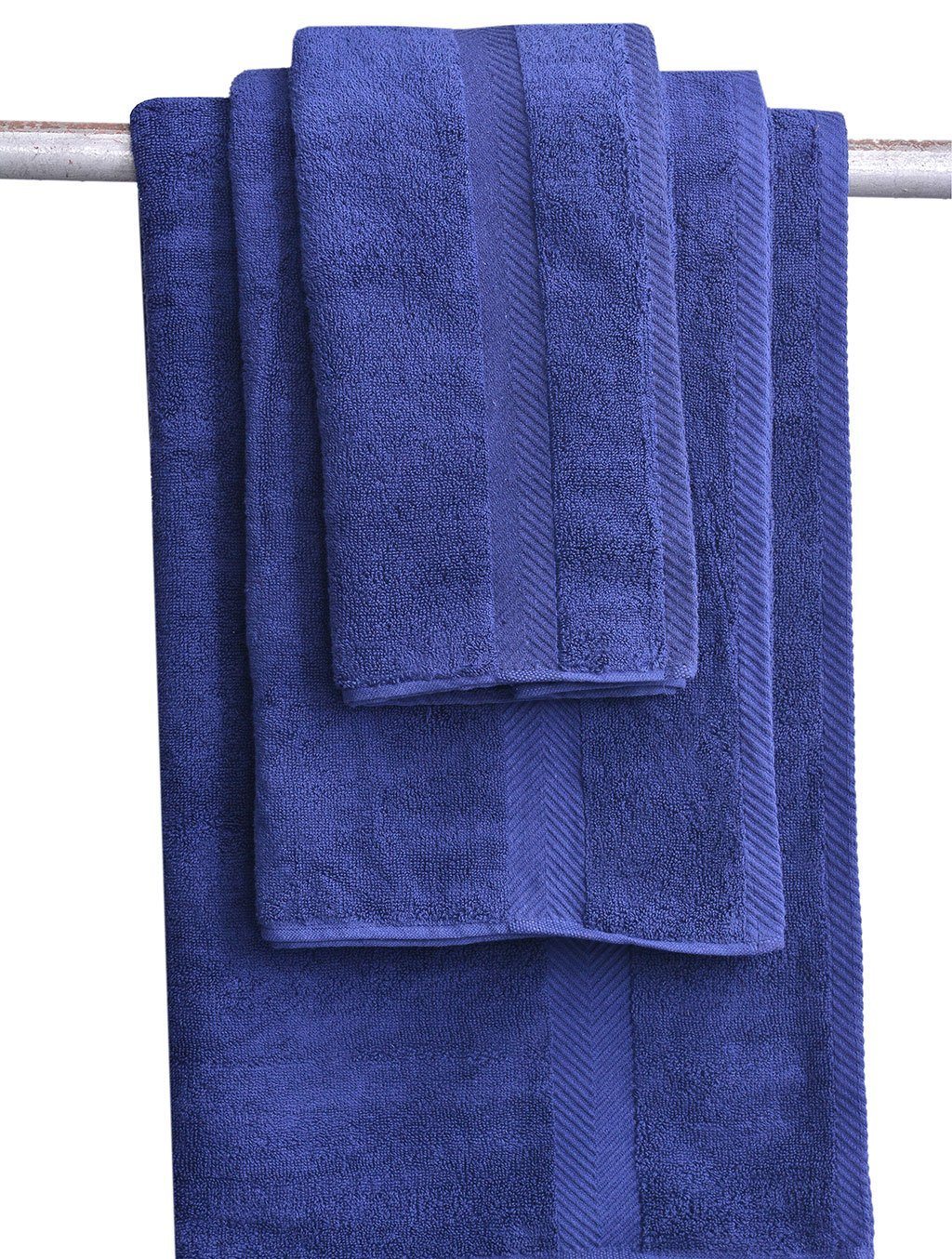 Towels Plain D/Blue Dyed