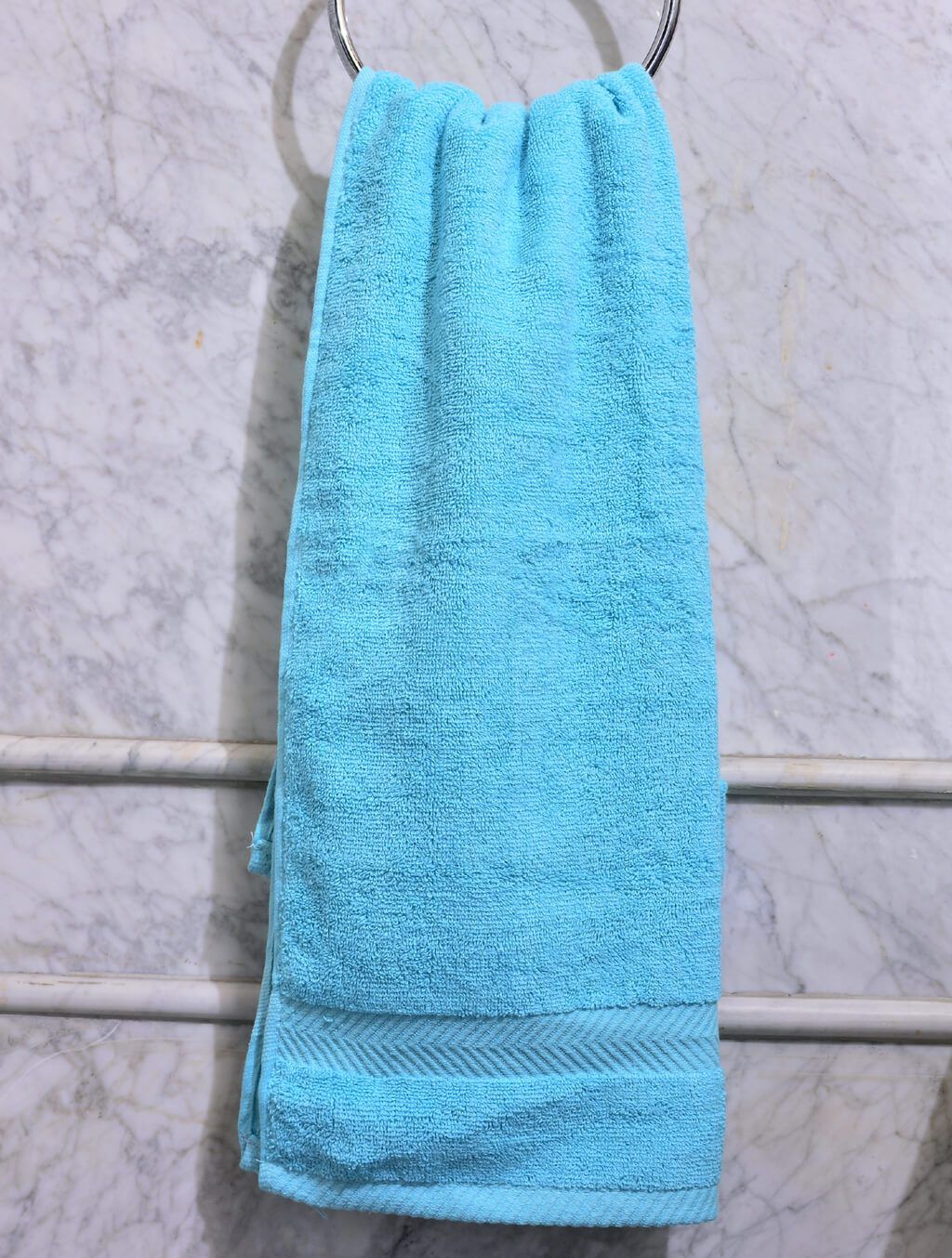 Towels Plain L/Blue Dyed