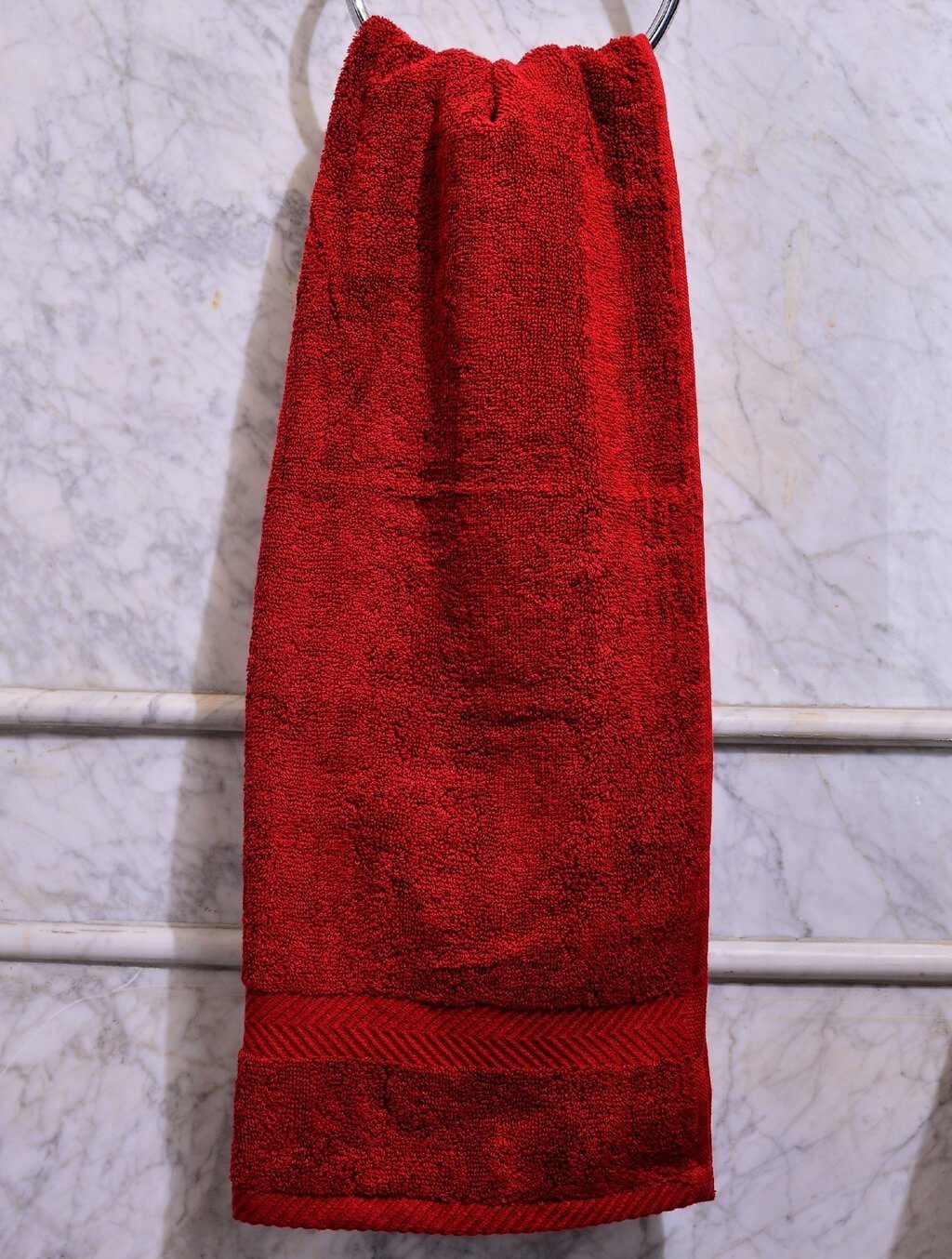 Towels Plain Maroon Dyed